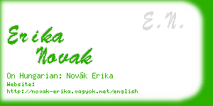 erika novak business card