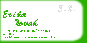 erika novak business card